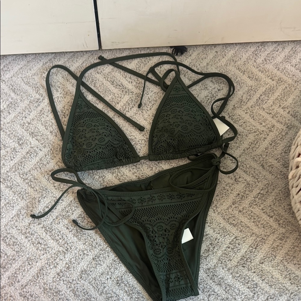 BECCA Green Bikini Swimwear